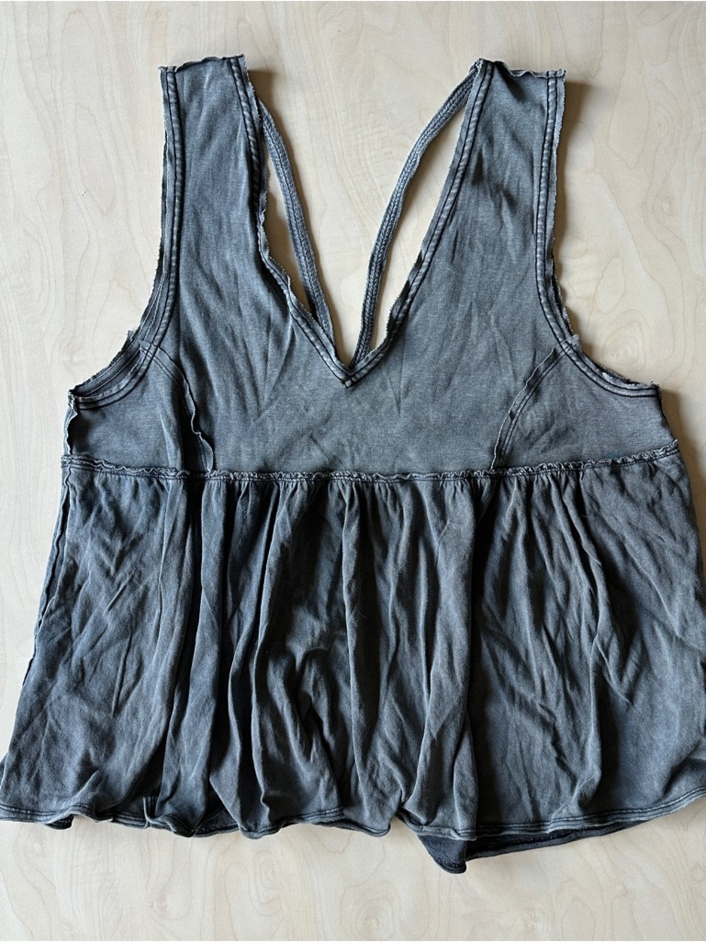 Free People Movement Grey V-Neck Tank Top Tunic